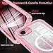 Hekodonk for iPhone 17e Case, Compatible with Magsafe [Built-in Tempered Glass Screen Protector & Camera Lens Protection] Full Body Shockproof Protective Women Girl Bling Case,All Pink
