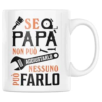 Tazza Divertente Per Papà - Ceramica Bianca Da 270 Ml Con Frase Umoristica, Regalo Originale - Foto 6