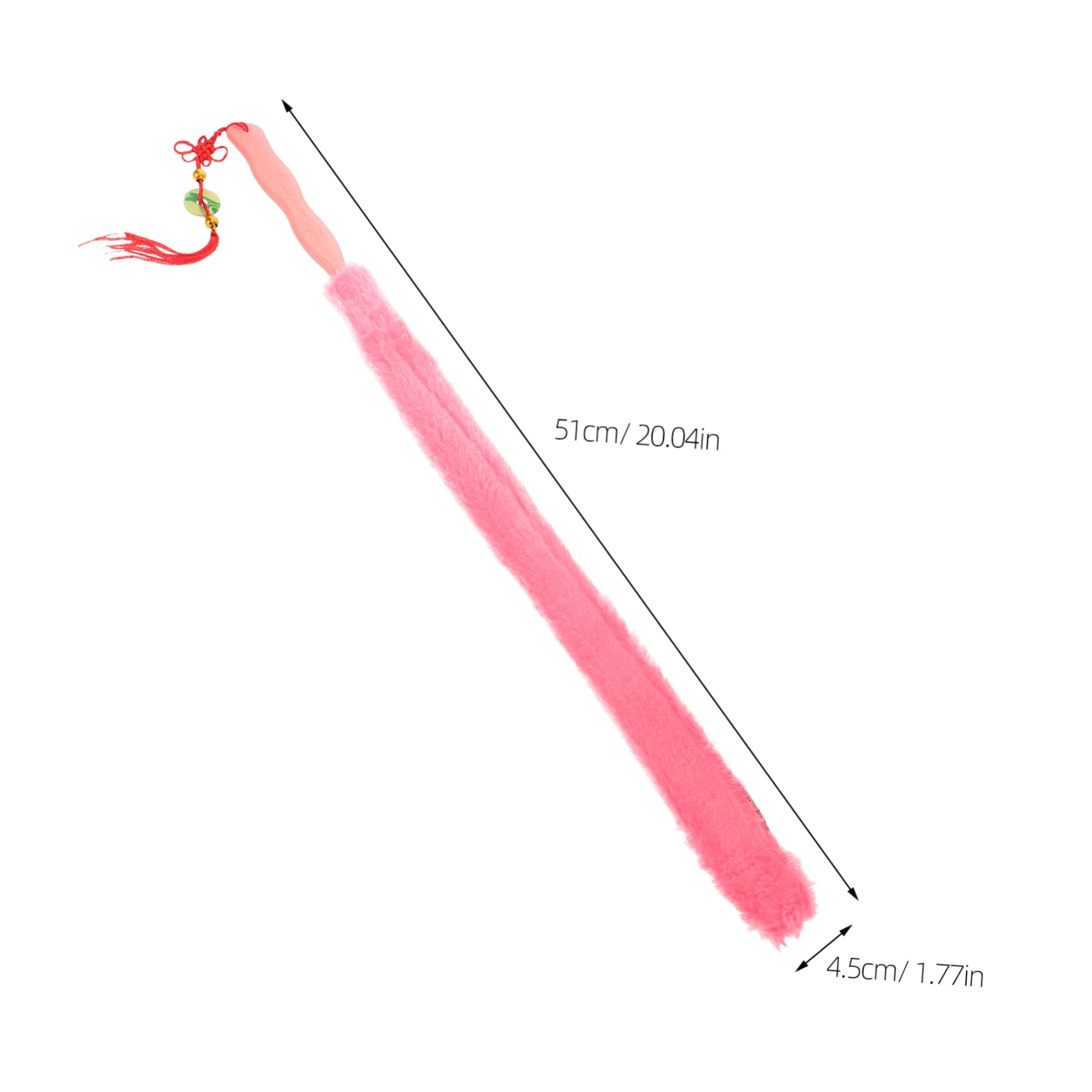 Kisangel Guzheng Flute Cleaning Swab Soft Rabbit Fur Brush for Chinese Instruments Saxophone Dulcimer with Easy Grip Handle Long Bristles