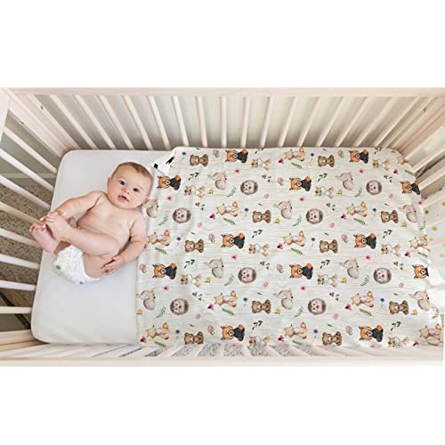 Baby Blanket Forest Animals Woodland Animals Fox Deer Flannel Throw Blanket Large Receiving Blanket Soft Breathable Nursery Bed Blanket For Boys And Girls Multicolor 40X50 Inch #TOP1
