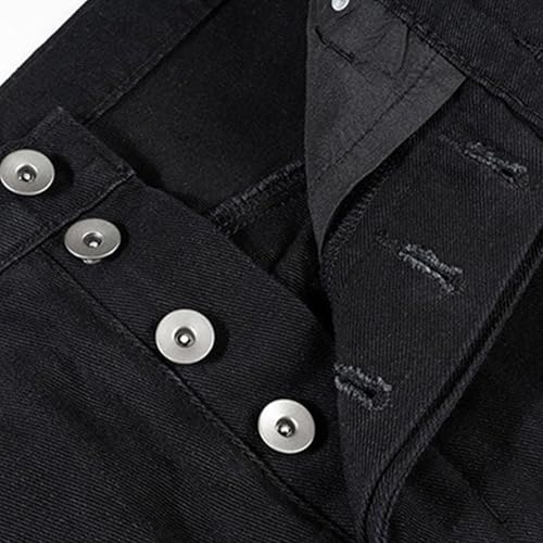 Mens Trendy Wide Leg Jeans Casual Regular-fit Zipper Jean Pant Comfort Bootcut Male Denim Pants3