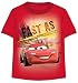 Disney Toddler Boys T-Shirt Fast as Lightning Cars Red (4T)
