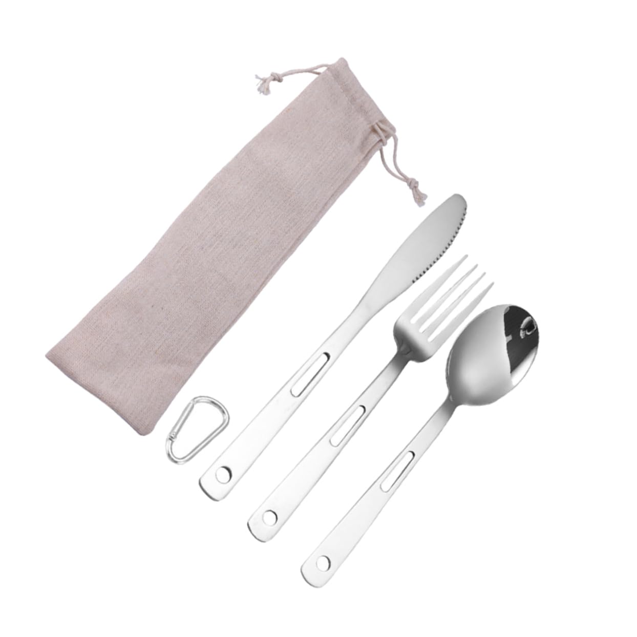 POPETPOP Posate Da Viaggio in Acciaio Inox Per Campeggio Barbecue e Picnic Compreso Forchetta Cucchiaio Coltello Portatile Utensili Compatibili Per Escursioni All Aperto