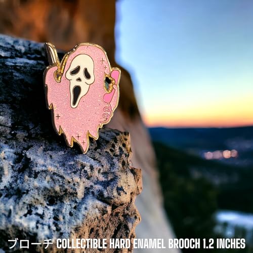 Image of Ghost Face Pin Ghost Face Enamel Pin Scream Pin Halloween Pin Scream Ghost Face Enamel Pin Call Me Brooch Halloween Lapel Pins Horror Movie Badge Halloween Spooky Pin