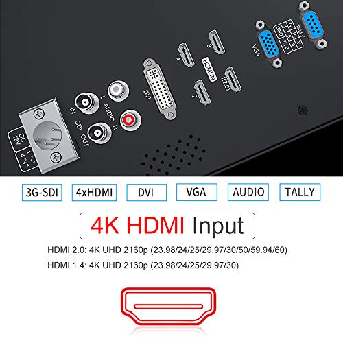 Image of P133-9HSD 13.3 Inch 4K HMDI Broadcast Monitor Professional LCD Director Studio Production Monitoring IPS Screen Aluminum Design