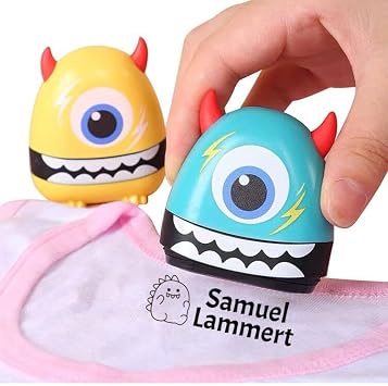 Name Stamp, No-Iron Kids Fabric Clothing Labels,Name Stamp for Clothing,Customized Name Non-Fading School Uniform Stamp, 6 Cartoon Styles and 36 Cartoon Patterns, Suitable for Boys and Girls