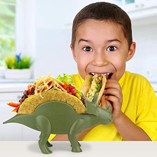 Funwares Tricerataco Holder Ultimate Dinosaur Taco Stand, Holds 2, Green #TOP1