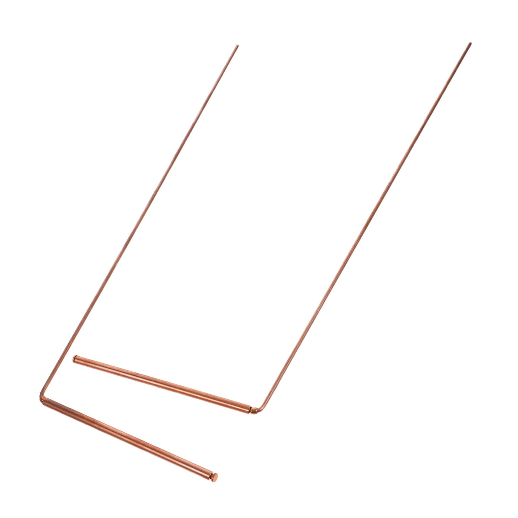 FUNOMOCYA 2pcs Locating Lost Items Rods Ghost Explore Equipment Portable Divining Rods Treasure Divining Rods Outdoor Dowsing Rod for Diving Tool Paranormal Divining Rod Copper Rose Gold