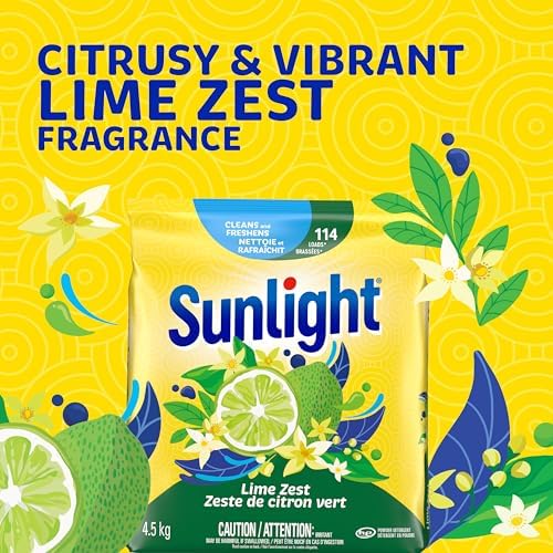 Sunlight Lime Zest Powder Laundry Detergent, 4.5kg/114 Loads (1 bag) - 2