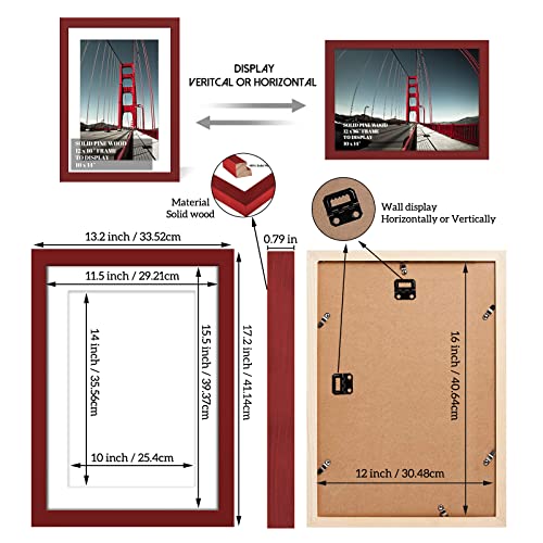 12X16 Picture Frame Diamond Painting Frames Poster Frames Made Of Solid Wood,Display Pictures 10X14 With Mat Or 12X16 Without Mat For Photos, Paintings,Walls Decoration,Anniversary,Wedding,Christmas #TOP1