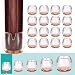 MelonBoat Chair Leg Floor Protectors with Felt Furniture Pads, Chair Glides Feet Caps Tips, 16 Pack Round 9/16 to 5/8 Inch (1.4-1.6cm)