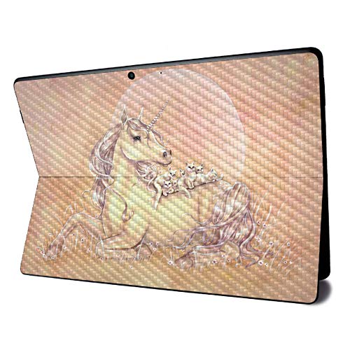 Image of MightySkins Carbon Fiber Skin for Microsoft Surface Pro X - Purrfect Friends | Textured Carbon Fiber Finish | Easy to Apply, Remove, and Change Styles | Made in The USA