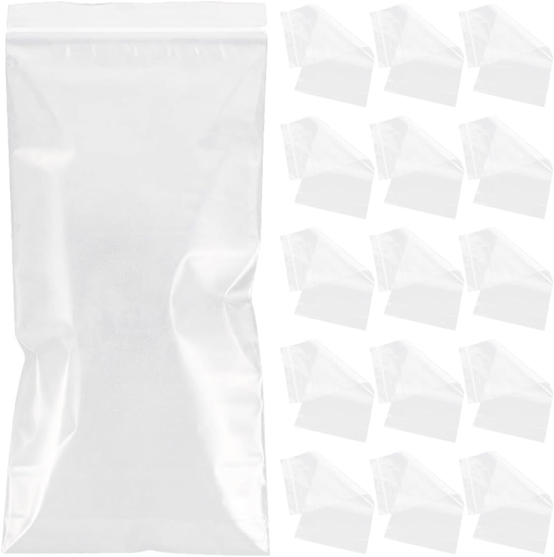 100pcs Waterproof Phone Pouches with Touchscreen Function, Thickened 13x24cm Self-Sealing Plastic Bags for Outdoor Cellphone Protection and Dustproof Storage Transparent