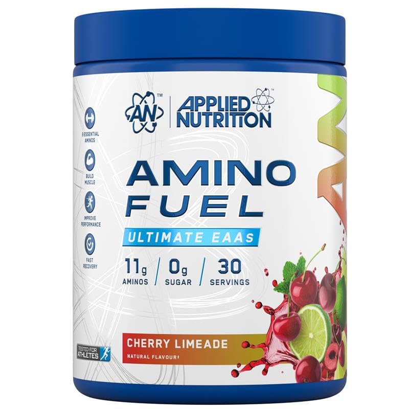 Applied NutritionAmino Fuel - Amino Acids Supplement, EAA Essential Amino Acids Powder, Muscle Fuel & Recovery (390g - 30 Servings) (Cherry Limeade)