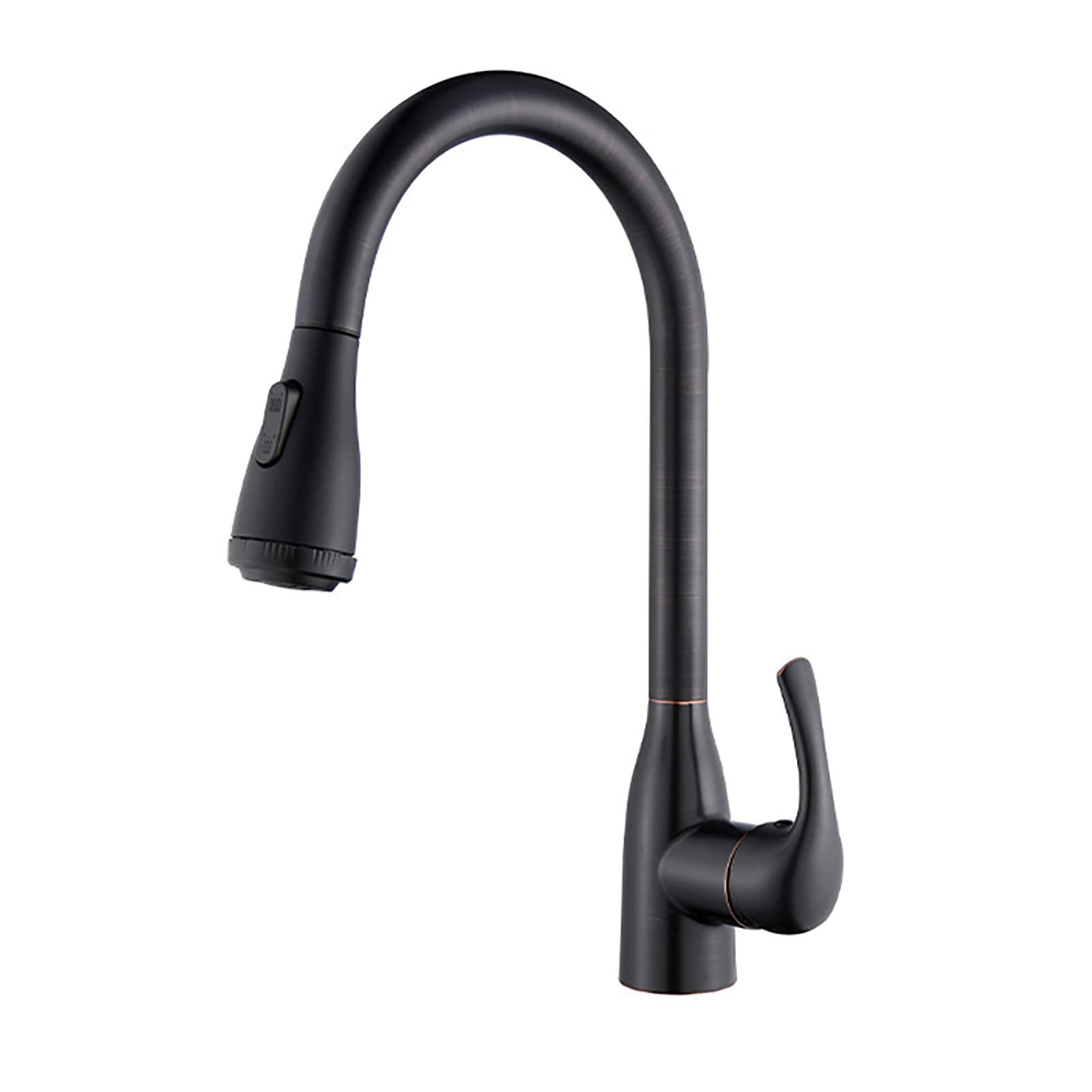 Mitigeur de cuisine en acier inoxydable noir mat au design épuré