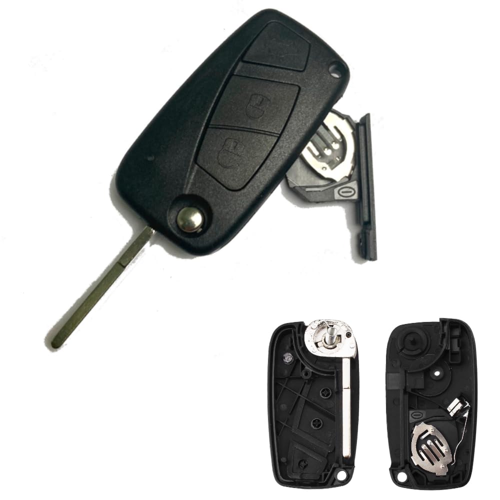 Klapsleutel behuizing radiosleutel afstandsbediening autosleutel 2 toetsen onbewerkt batterij vanaf 2006 voor FIAT/Iveco