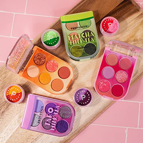 Profusion Cosmetics Milk Tea 6 Shade Palette- Boba Tea Collection Features A Lineup Of Brew-Tea-Ful Matte, Shimmer, And Metallic Shades (Matcha) #TOP4