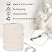 Macrame cuerda,Cuerda de Algodón Natural,Hilo Macramé,para DIY Artesanía, Colgar Fotos, Manualidades, Costura(100m...