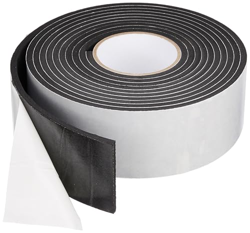 Image of Amazon Basics Single Side High Density Self Adhesive Foam Seal Tape, Weather Stripping Doors and Window Insulation Soundproofing- 72MMX5MTR- 6MM - Pack of 1