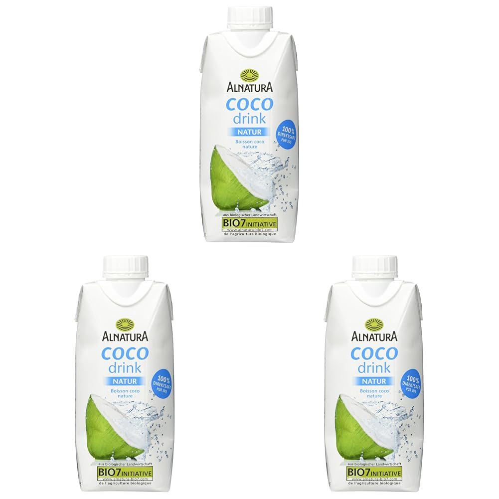 Alnatura Bio Coco Drink natur, 330ml (Packung mit 3)