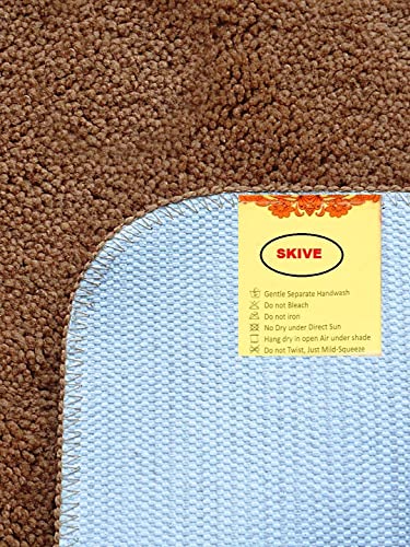 Image of SKIVE India Kitchen Mat and Runner with Anti Skid Backing,Colour Biege (40x120(40 x 60) CM