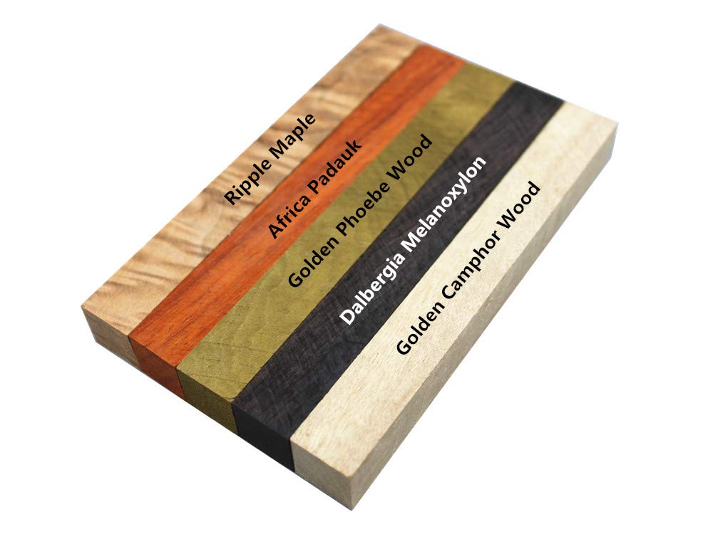 Paquete de bolígrafos mixtos para manualidades en blanco, kits de proyectos de carpintería, bloque de madera (127 mm x 30 mm x 30 mm, juego de 8)