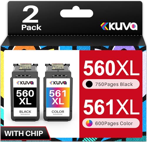 PG 560XL CL 561XL Cartuchos de tinta Multipack 560 561 XL para Canon PG560 CL561 560XL 561XL para Pixma TS5350 TS5351 TS5352 TS5353 TS7450 TS7451 (Negro Color)