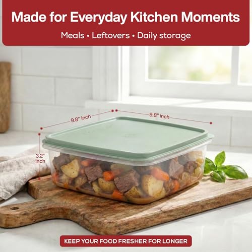 Image of Signoraware BPA Free Plastic Square Big Container (3 Ltr | green)