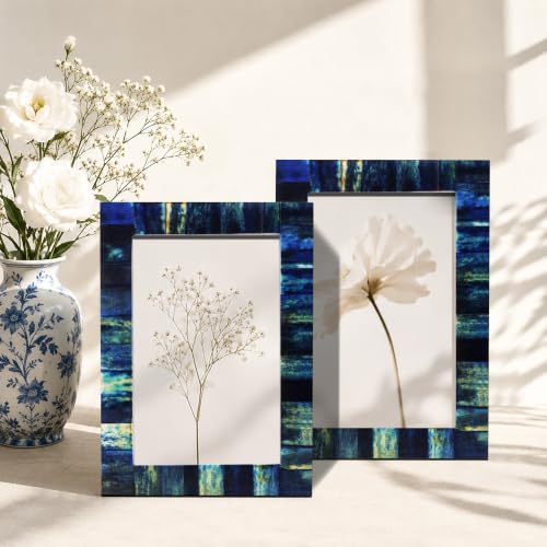 Image of Handicrafts Home 4x6 Picture Frames Pack of 2 - Vintage Collection Handcrafted Photo Frames, Perfect for Wall & Tabletop Display, Ideal Home Decor Gift