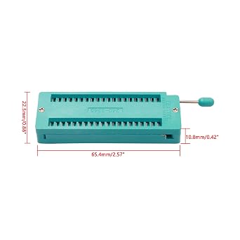 5Pcs 40Pin 2.54mm Test Universal ZIF IC Test Socket DIP, Green