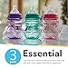 Nuby Wide Neck Non-Drip Bottle - Baby Bottles with Anti-Colic Vari-Flo Valve - (3-Pack) 8 Oz - 0+ Months - Aqua, Pink, Purple