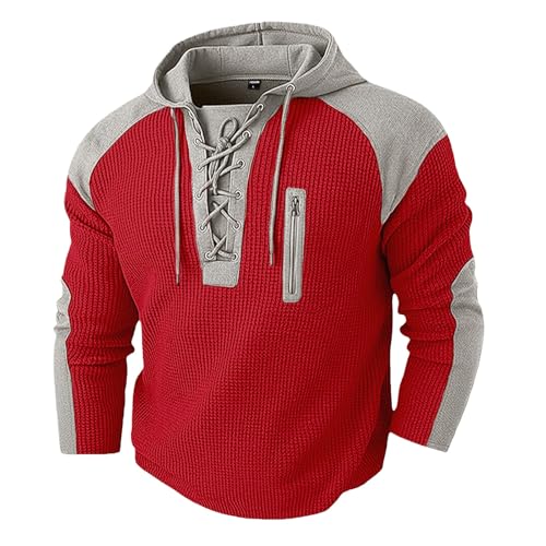 Sudadera con capucha sin mangas para hombre en color vino talla XXXL de gamuza