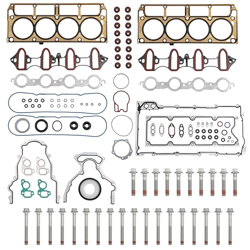 5.3 Full Cylinder Head Gasket Set with ES72220 Bolts Kit Compatible with Chevy GMC Cadillac Buick Vehicle 2004-2014 Express Silverado Suburban Tahoe Savana Sierra Yukon 5.3L Engines