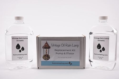 Vista 2 de Kit de restauración de lámpara de lluvia vintage, nuevo repuesto de bomba y aceite de lluvia (32oz-64oz) (32 onzas)