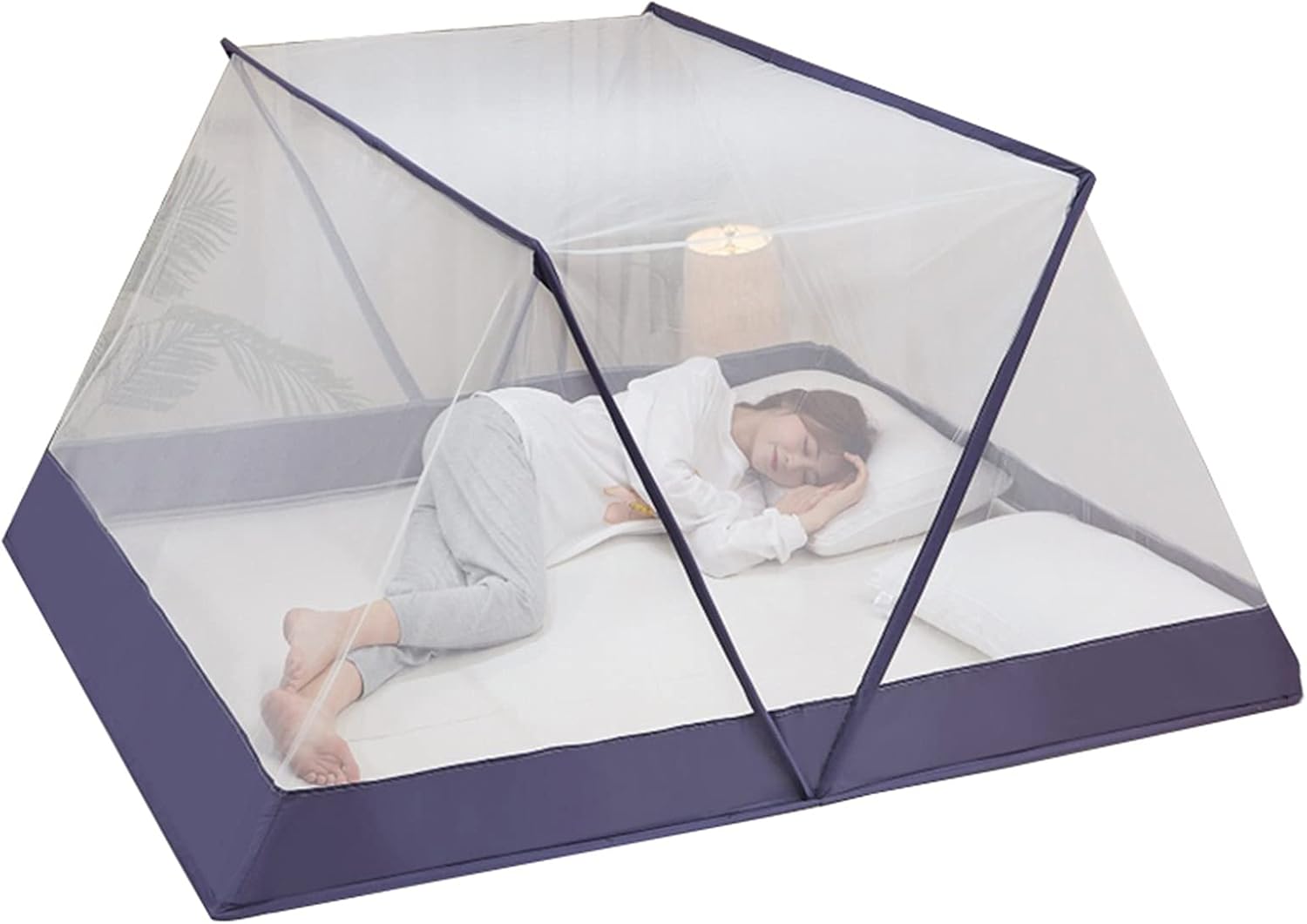Mosquito Net Foldable Mosquito Net, Foldable Portable Garden Mosquito Net, Free-Installation of Mosquito Net (Color : Purple, Size : 135x190x80cm)