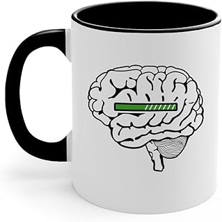 Brain Loading Logo Mug – Funny Progress Bar Design for Techies or Coders (Brain Loading Mug – Geeky Coffee Cup for Developers and Students)