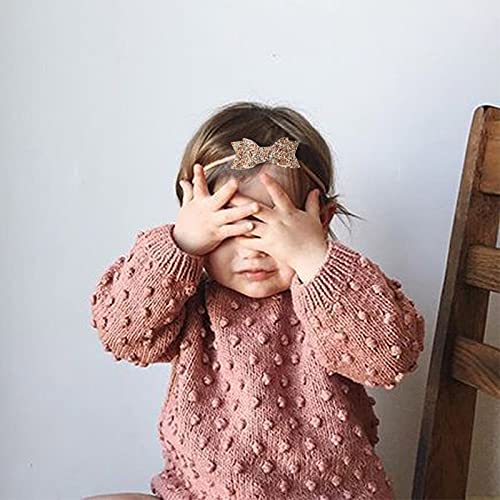 DRESHOW 10 Stück Baby Haarband Baby Stirnbänder Baby Mädchen Nylon Stirnband Neugeborene Kleinkinder Haarbänder und Bögen Kinder Haarschmuck