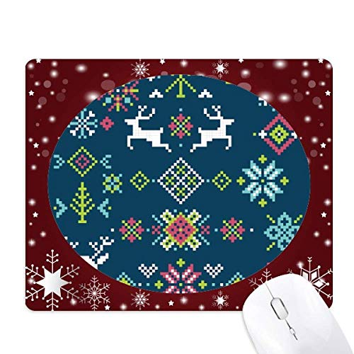 Fleur de neige de noël accessoire bureau tapis de souris cerf cadeau hivernal