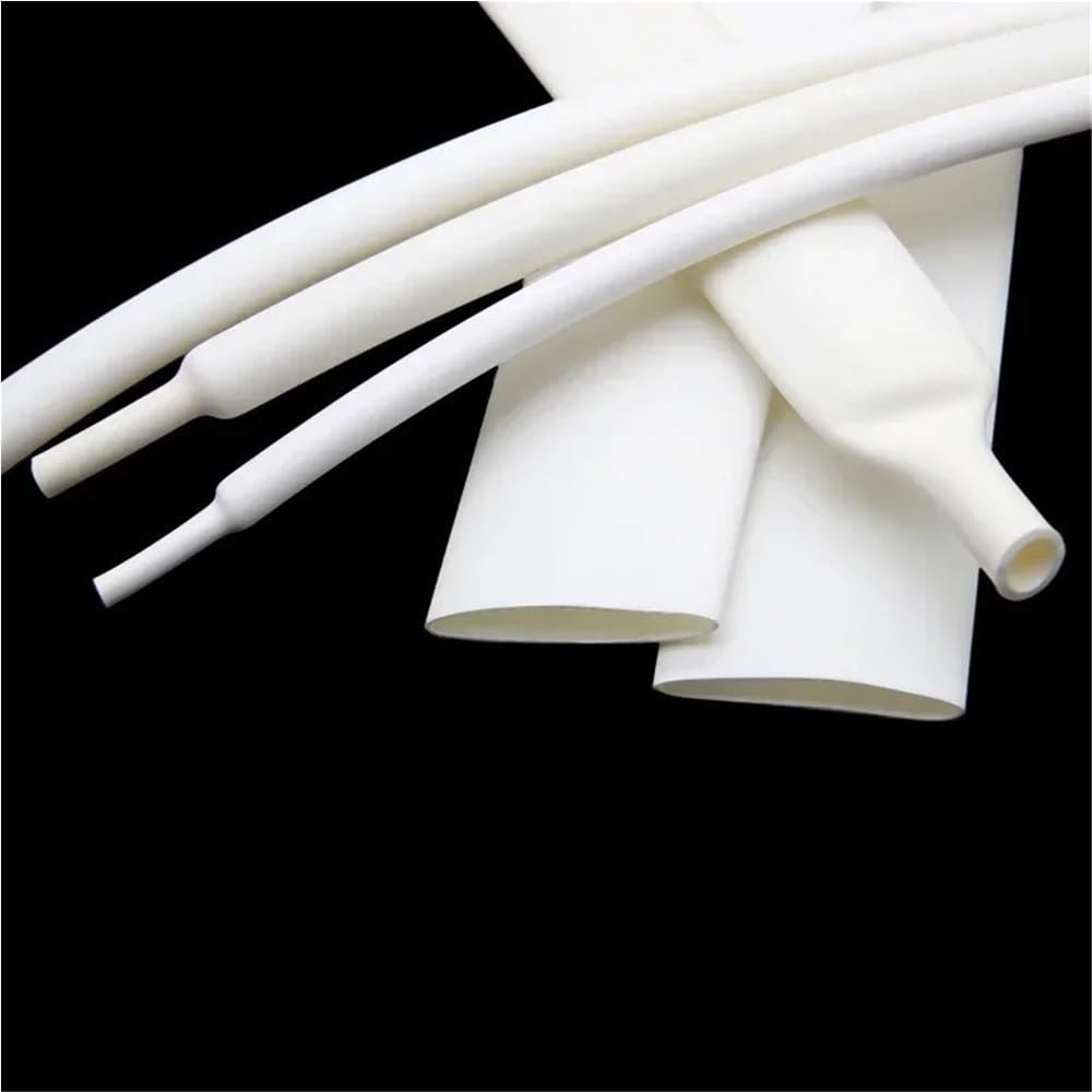 Tubo termorretráctil de poliolefina Blanco, con contracción 3:1 y Adhesivo de Doble Pared, for Envolver Cables.(39MM*5METERS)