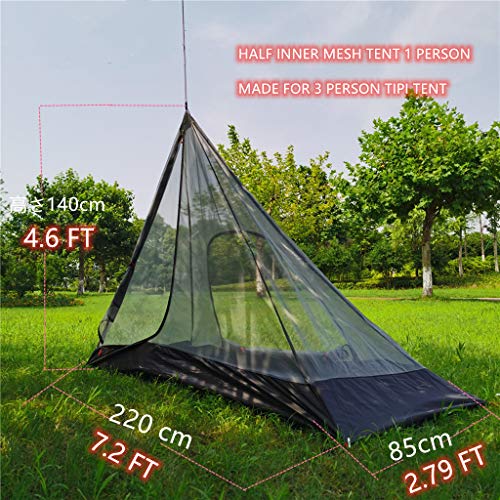 Carpa Ultraligera Half Mesh para Camping Tipi 1-2 Personas miniatura 2