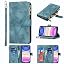 9 Card Slots Zipper Blue