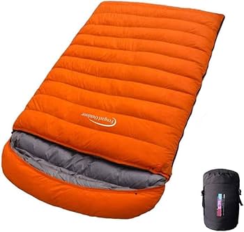 Amazon.co.jp: Fengzel Outdoor 二人用寝袋 封筒型 220*130cm ダウン率