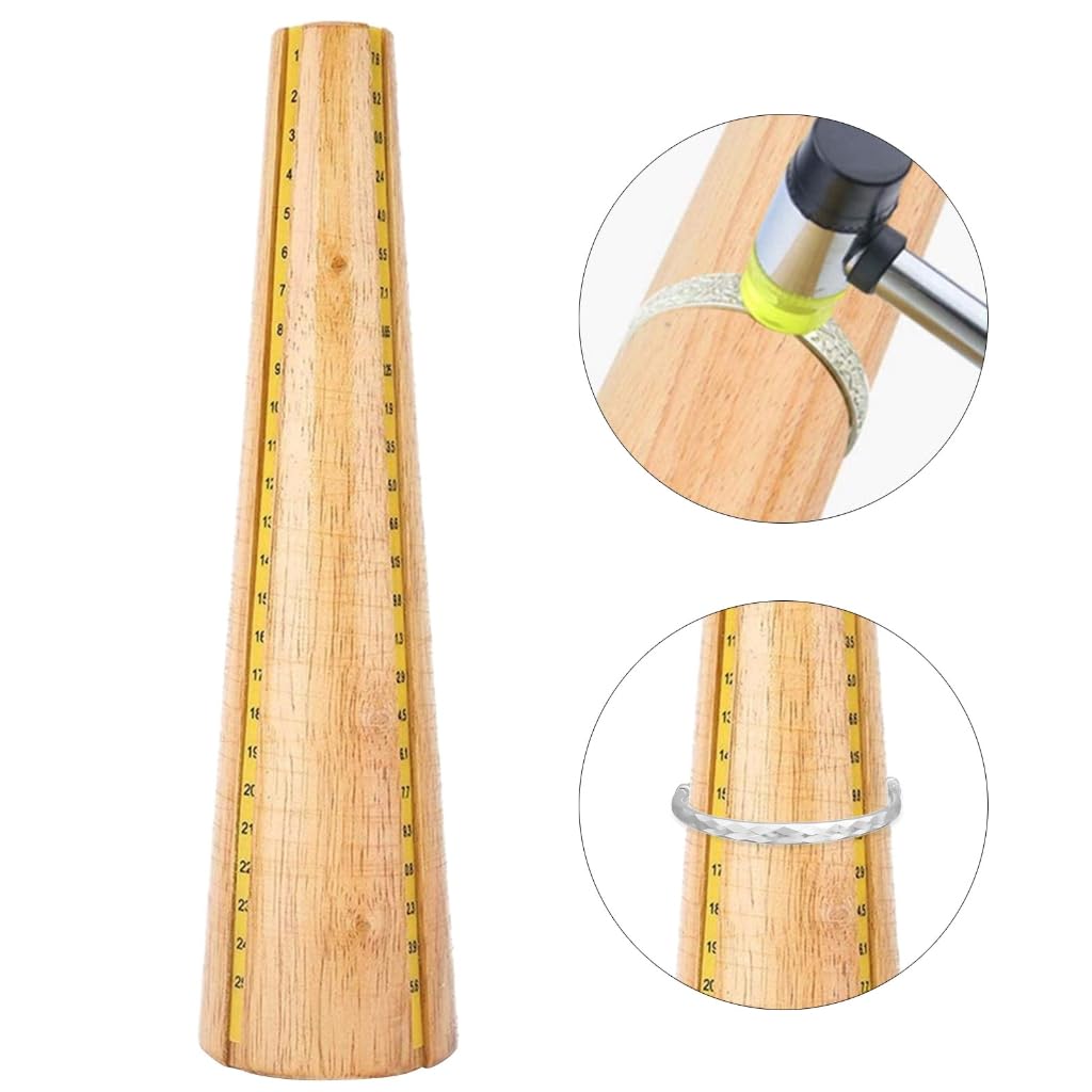 Bracelet Mandrel Wooden Bracelet Stick with Measure Bracelet Sizer Tool Measuring Jewelry Tool for Bracelet Making