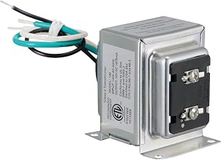 16VAC/30VA Lock Nut Wired Transformer Compatible with Most Smart Video Doorbells and Any Wired Chimes and Buttons