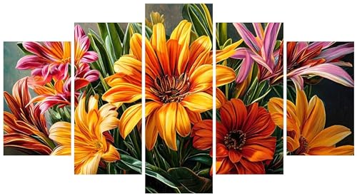 Kit complet peinture diamant fleur colorée grand format un cadeau parfait pour les festivals