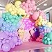 ALL-IN-1 Pastel Balloon Arch Kit for Pastel Party Decorations – Easter Spring Rainbow Party Balloons for Birthday, Baby Shower Decorations - Pastels Balloon Arch Kit with Mixed Sizes Rainbow Balloons