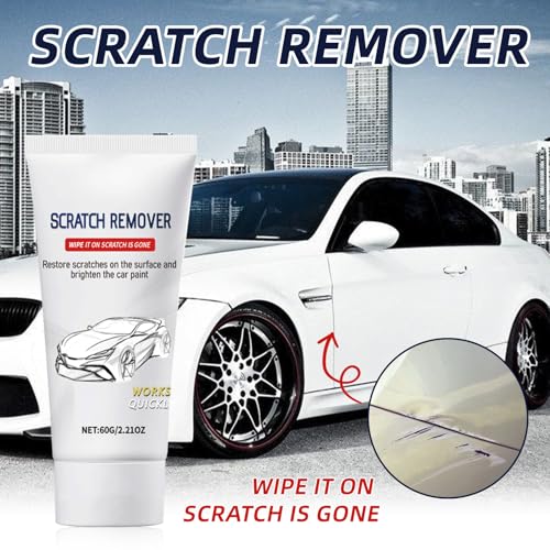 Scratch Remover for Vehicles, Car Surface Care Cream for Light Marks & Swirl Lines, Paint Polishing & Shine Enhancing Formula, Auto Detailing Paste for All Paint Colors
