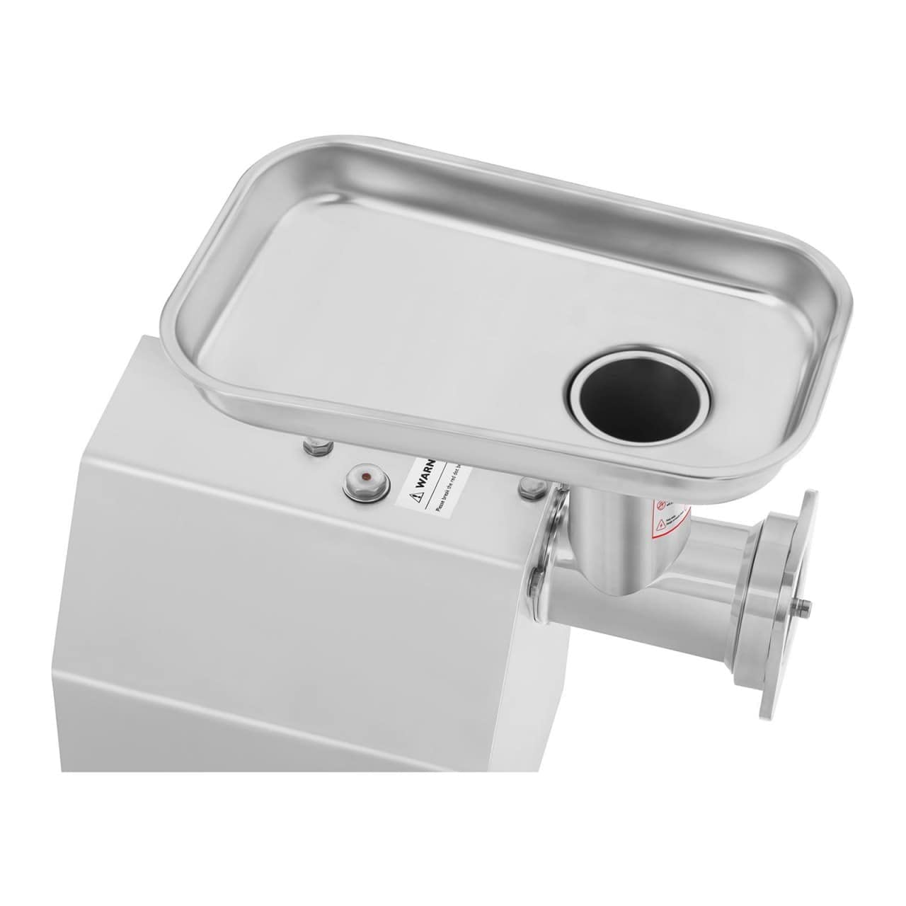 Royal Catering RCFW 140-850ECO Tritacarne Elettrico Professionale Macina Carne Elettrico in Acciaio Inox (140 kg/h, 850 W, Rotazione in Senso Inverso, Dimensione Fori 6/8 mm) ECO