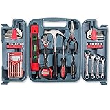 PRAKTISCHE STABILE WERKZEUGE: Beinhaltet vibrationsarmen 200g Schlosserhammer zu Reduzierung der Armbelastung beim Einschlagen von Nägeln, verstellbaren Schraubenschlüssel für die störrischsten Muttern und Schrauben, Spitzzange mit gehärteter Klinge zum Schneiden von Draht und Verschlüssen und 5 Schraubenschlüssel, die großartig für das Halten und Drehen von Muttern und Schrauben sind