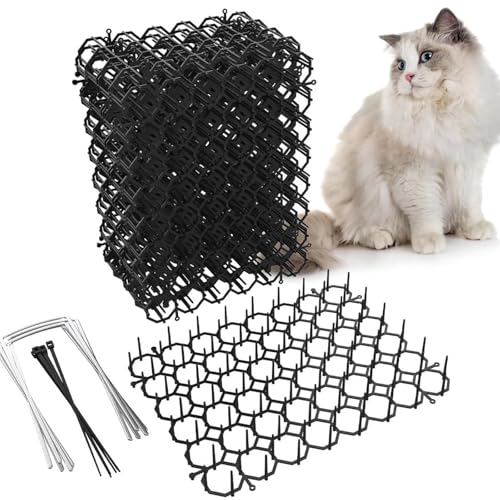 Oceanpax Lot de 24 tapis anti-chats avec pics en plastique et 10 attaches